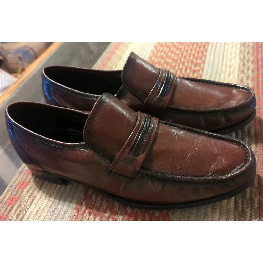 Vintage Florsheim Loafers 10 D‎ Casual Dress Shoes Brown Soft Leather